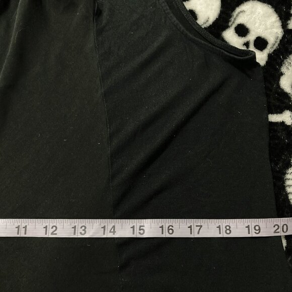 MERONA Plus-size black gathered scope neck tank top ~ LARGE XL 1X rayon shirt - Picture 8 of 14